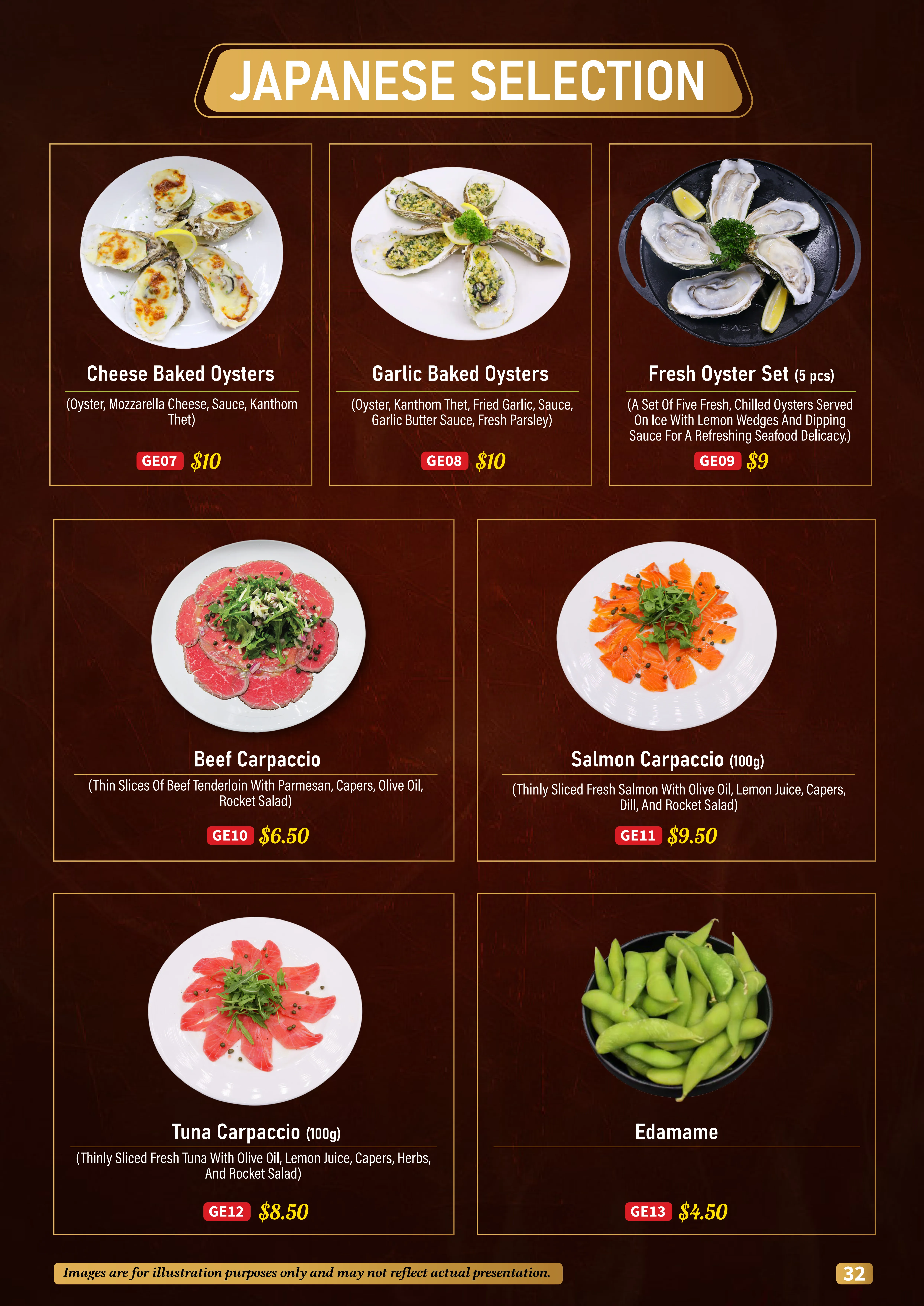 Japanese Selection Menu 2